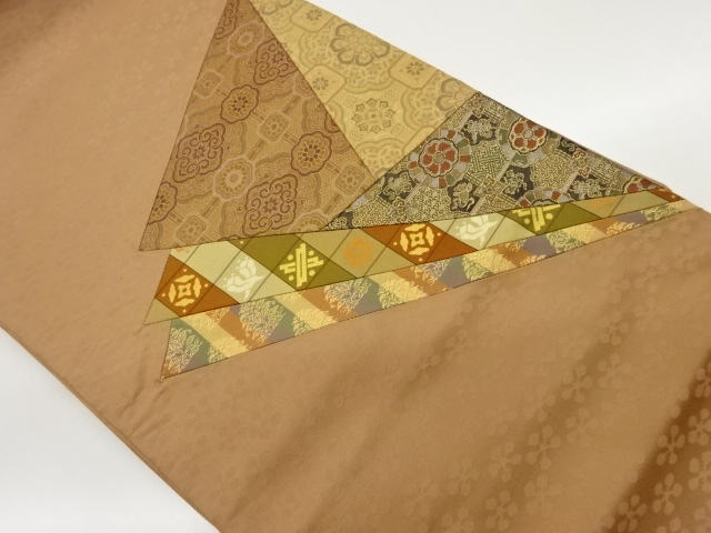 JAPANESE NAGOYA OBI / WOVEN FLOWER CREST
